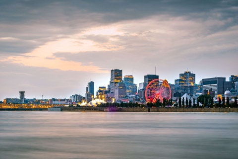 City skyline on the waterfront