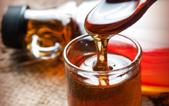 Maple syrup in a jar