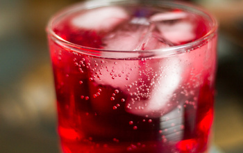 Glass of Sparkling Juice with ice